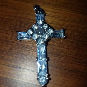 CZ cross pendant